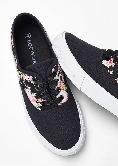 bonprix Lässiger Sneaker im sportlichen Design - schwarz Riesige Ersparnisse