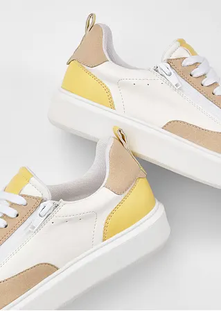 bonprix Bequemer Komfort Sneaker mit Reißverschluss - weiß VIP-Rabatte