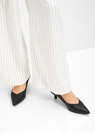 bonprix Modische Pumps in Leder-Optik - schwarz - Damen Wochenangebot