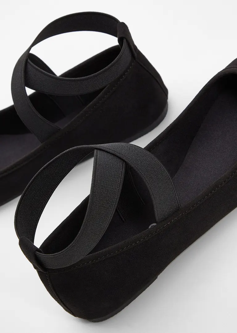 bonprix Schöner Ballerina von RAINBOW mit elastischen Bändern - schwarz Kostenlose Rückgabe