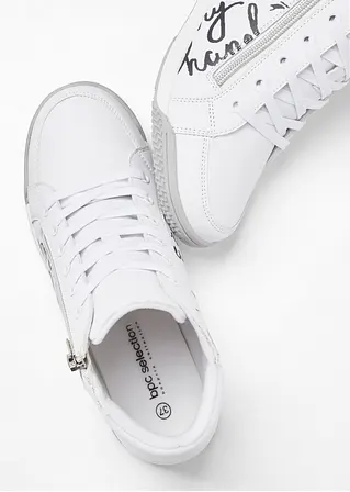 bonprix Winterlicher High top Sneaker mit auffälligen Details - weiß Letzte 2 Tage