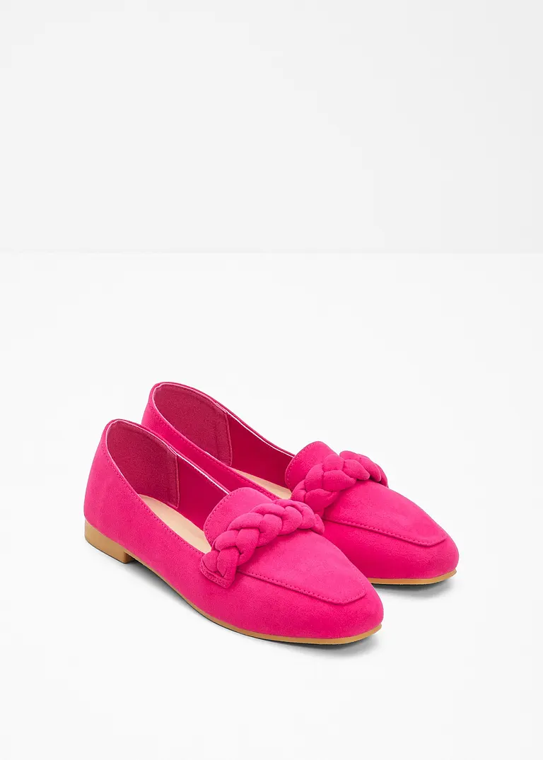 bonprix Elegante Slipper mit Flechtdetail - pink - Damen Bis zu 65% Rabatt