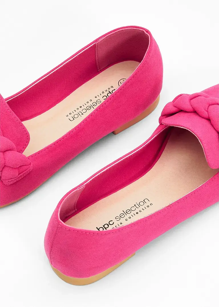 bonprix Elegante Slipper mit Flechtdetail - pink - Damen Bis zu 65% Rabatt