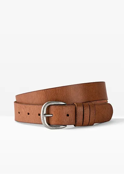 bonprix Geschmackvoller Ledergürtel in klassischem Design - braun - Damen