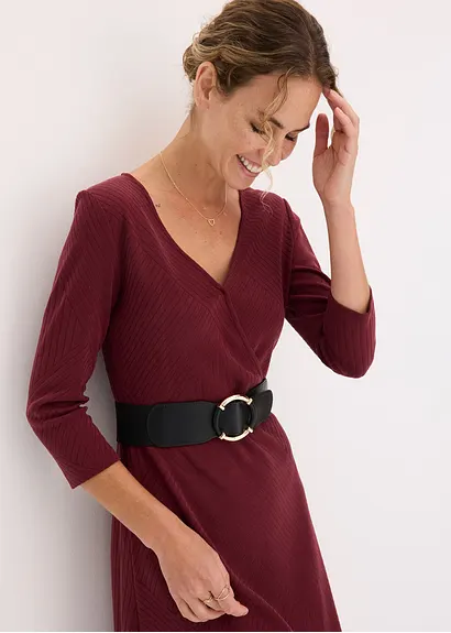 bonprix Eleganter Stretchgürtel aus Lederimitat - schwarz Speichern exportieren