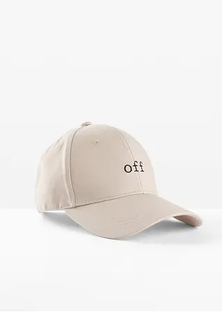 bonprix Sportliche Cap mit Bestickung - beige - Damen