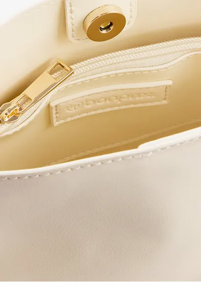 bonprix Trendige Umhängetasche in Lederoptik - beige - Damen Blitzverkäufe