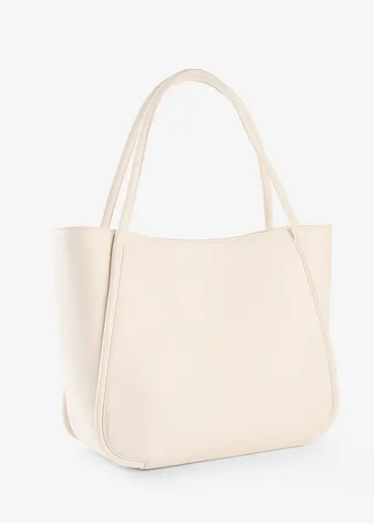 bonprix Modischer Shopper in Lederoptik - beige - Damen Sonderangebot