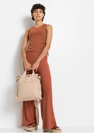 bonprix Weicher Rucksack in Cordoptik - beige - Damen Flash Sale