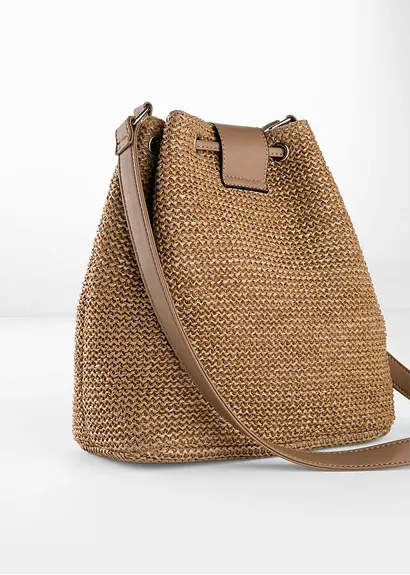 bonprix Geräumige Beuteltasche im legeren Look - beige - Damen Preisnachlass