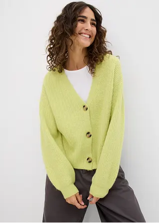 bonprix Verkürzte Strickjacke - grün - Damen Muttertagsangebot