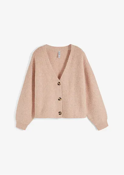 bonprix Verkürzte Strickjacke - rosa - Damen