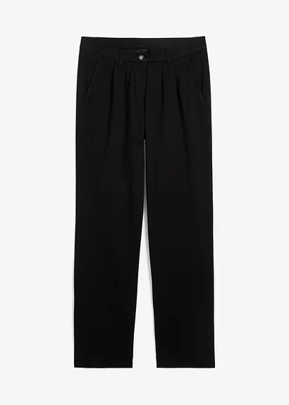 bonprix Chinohose aus Baumwolltwill - schwarz - Damen