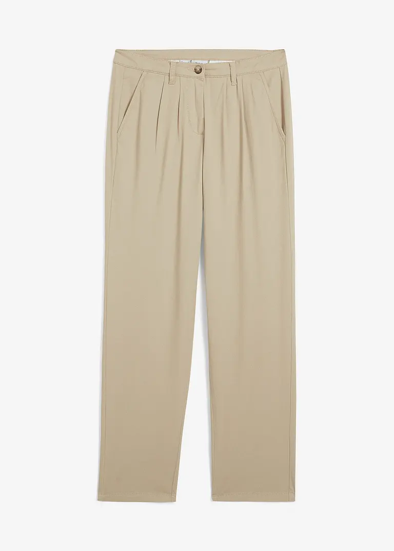 bonprix Chinohose aus Baumwolltwill - beige - Damen