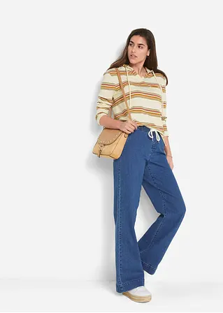 bonprix Weite Schlupfjeans mit Stretch und einem Bindegürtel Top Angebot