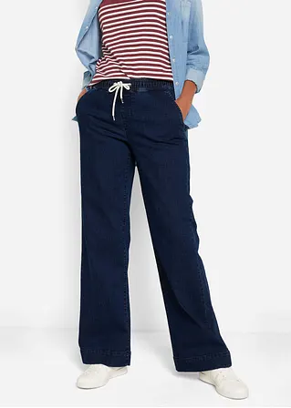 bonprix Weite Schlupfjeans mit Stretch und einem Bindegürtel Neueste Mode