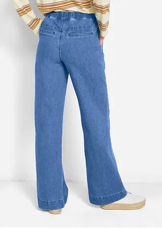 bonprix Weite Schlupfjeans mit Stretch und einem Bindegürtel Online Outlet