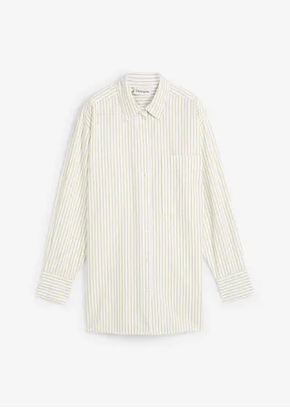 bonprix Oversized Bluse aus einem Bio-Baumwollstoff mit Webstruktur