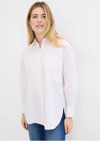bonprix Oversized Bluse aus einem Bio-Baumwollstoff mit Webstruktur Neueste Stile