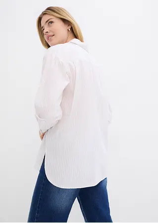 bonprix Oversized Bluse aus einem Bio-Baumwollstoff mit Webstruktur Neueste Stile
