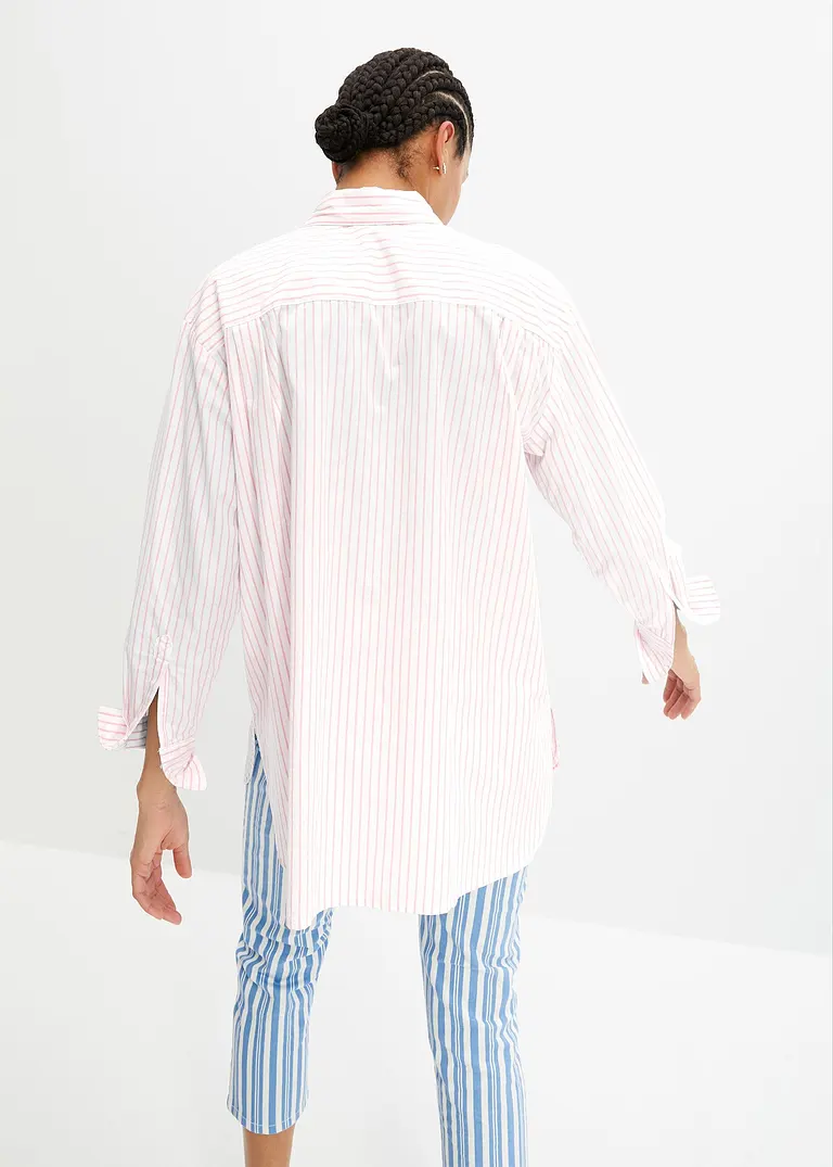 bonprix Oversized Bluse aus einem Bio-Baumwollstoff mit Webstruktur Letzter Tag