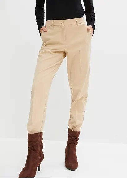 bonprix Elegante Hose mit Bügelfalte - beige - Damen Bis zu 60% Rabatt