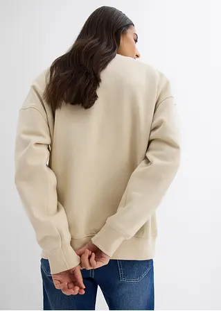 bonprix Langes Sweatshirt mit schöner Stickerei - beige - Damen Sonderangebot der Fabrik