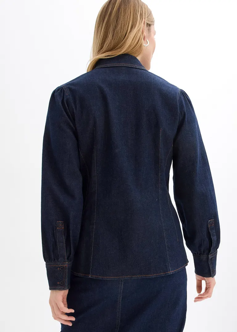 bonprix Jeans-Hemdbluse mit weiten Ärmeln - blau - Damen Vierteljährliche Förderung