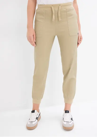 bonprix Twillhose mit Bequembund und aufgesetzten Taschen hinten - grün Begrenzt auf 3 Tage