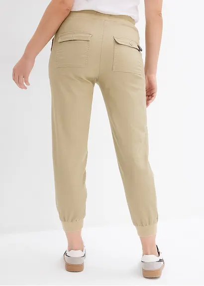 bonprix Twillhose mit Bequembund und aufgesetzten Taschen hinten - grün Begrenzt auf 3 Tage
