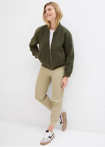 bonprix Twillhose mit Bequembund und aufgesetzten Taschen hinten - grün Begrenzt auf 3 Tage