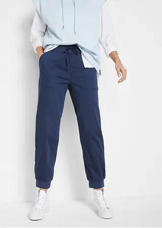 bonprix Twillhose mit Bequembund und aufgesetzten Taschen hinten - blau Black Friday Preise