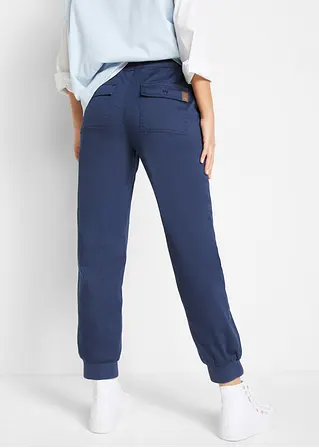 bonprix Twillhose mit Bequembund und aufgesetzten Taschen hinten - blau Black Friday Preise