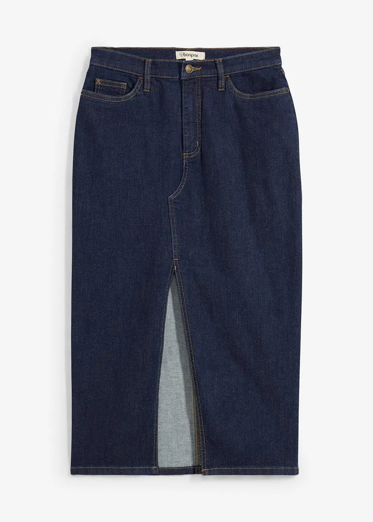 bonprix Gerader Jeansrock - blau regular - Damen