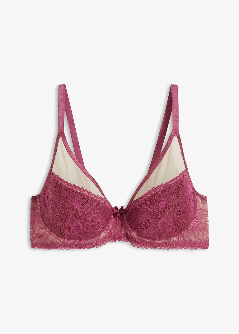 bonprix Attraktiver BH mit Spitze - lila Cup C - Damen