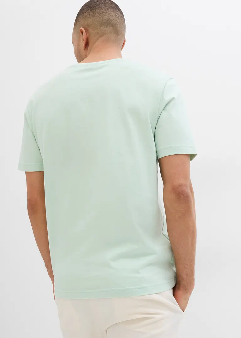 bonprix modernes T-Shirt mit Druck-Motiv vorne im Doppelpack Limitierter Zeitrabatt