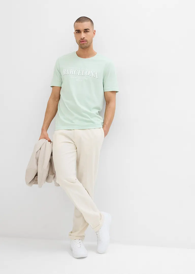 bonprix modernes T-Shirt mit Druck-Motiv vorne im Doppelpack Limitierter Zeitrabatt