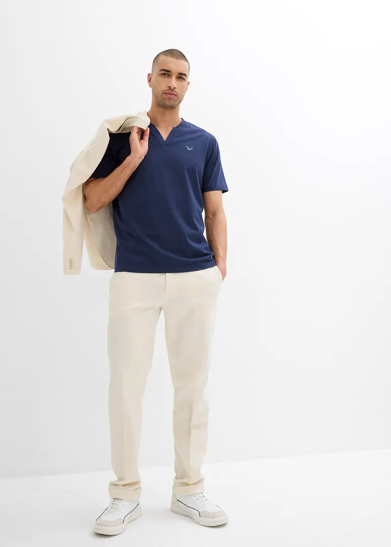bonprix modernes T-Shirt mit V-Ausschnitt im Doppelpack Rabatt