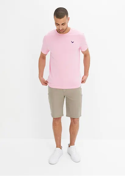 bonprix Schöne T-Shirts im 3er Pack mit kleiner Stickerei auf der Brust Großer Ausverkauf