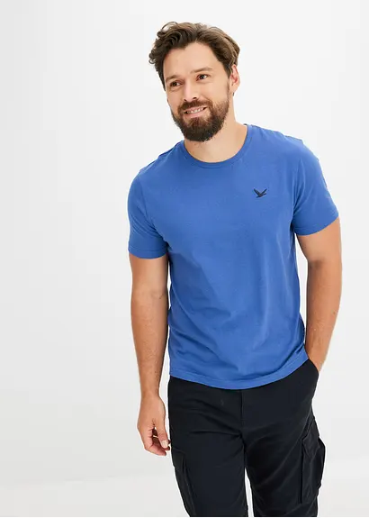 bonprix Schöne T-Shirts im 3er Pack mit kleiner Stickerei auf der Brust Flash Sale