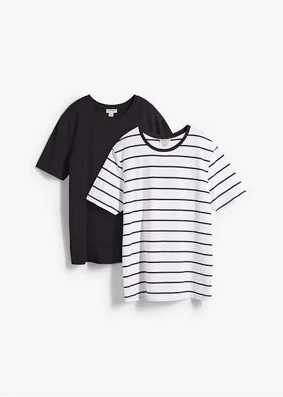 bonprix modernes T-Shirt im günstigen Doppelpack - Herren
