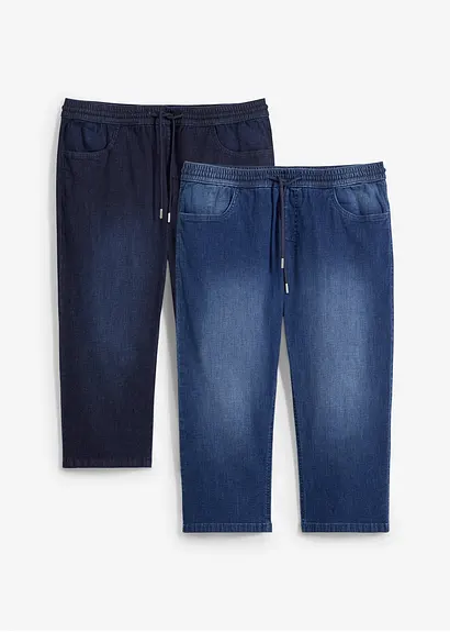 bonprix Bequeme Schlupfjeans in 3/4 Länge aus sommerlich leichtem Denim