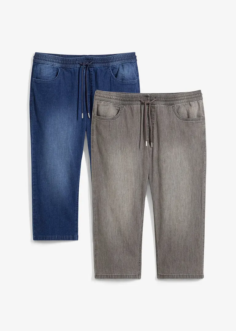 bonprix Bequeme Schlupfjeans in 3/4 Länge aus sommerlich leichtem Denim