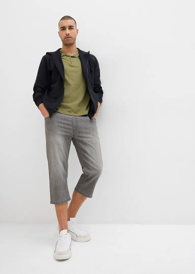 bonprix Bequeme Schlupfjeans in 3/4 Länge aus sommerlich leichtem Denim Saisonschlussverkauf