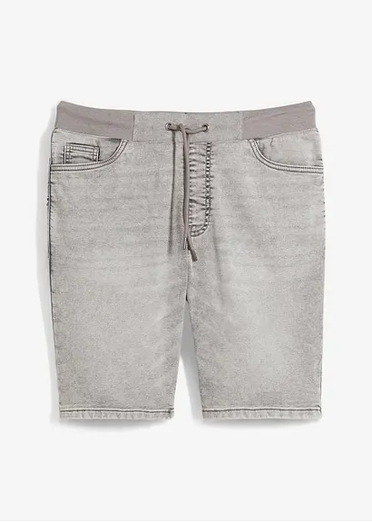 bonprix Kernige Bermuda aus bequemen Sweat-Denim - grau