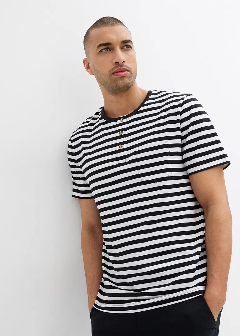 bonprix modernes Henleyshirt m günstigen Doppelpack - Herren Lagerräumung