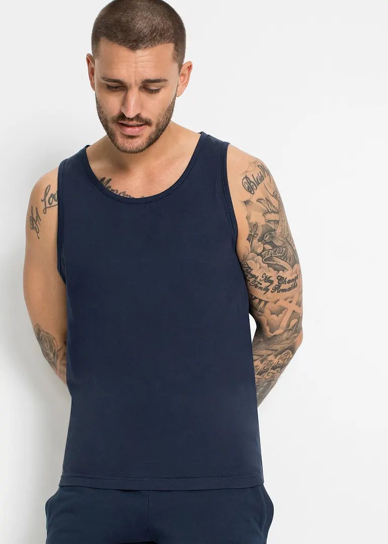 bonprix Basic Tanktops mit Rundhalsausschnitt lässt sich auch als Unterhemd tragen maschinenwaschbar Online Outlet