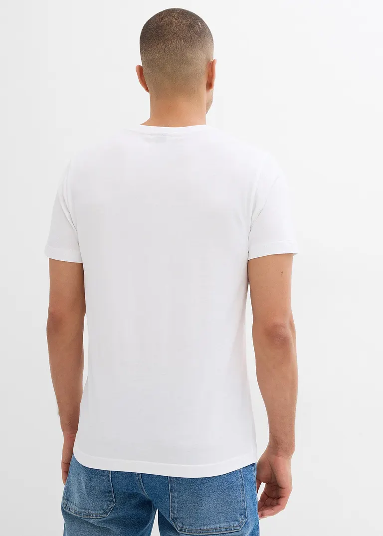 bonprix modernes T-Shirt im günstigen Doppelpack - weiß Exklusive Angebote
