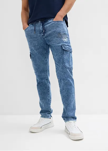 bonprix Modern geschnittene Sweat-Schlupfjeans mit Cargotaschen Bestseller