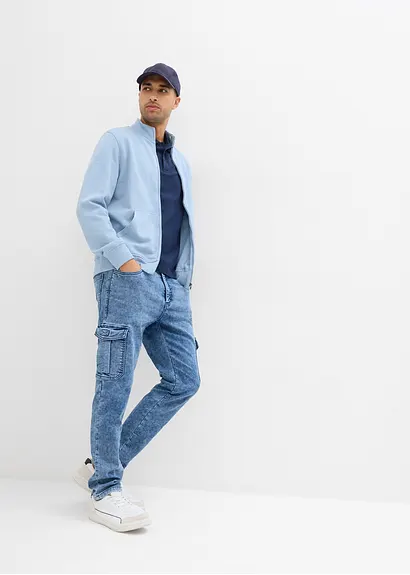 bonprix Modern geschnittene Sweat-Schlupfjeans mit Cargotaschen Bestseller